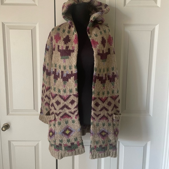 J Jill | Lenox Topper Hooded Open Cardigan. Wool blend. Size XS. Oversized - Picture 1 of 9